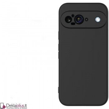 Liquid Air silikoninis juodas dėklas - su kameros apsauga (Google Pixel 9)